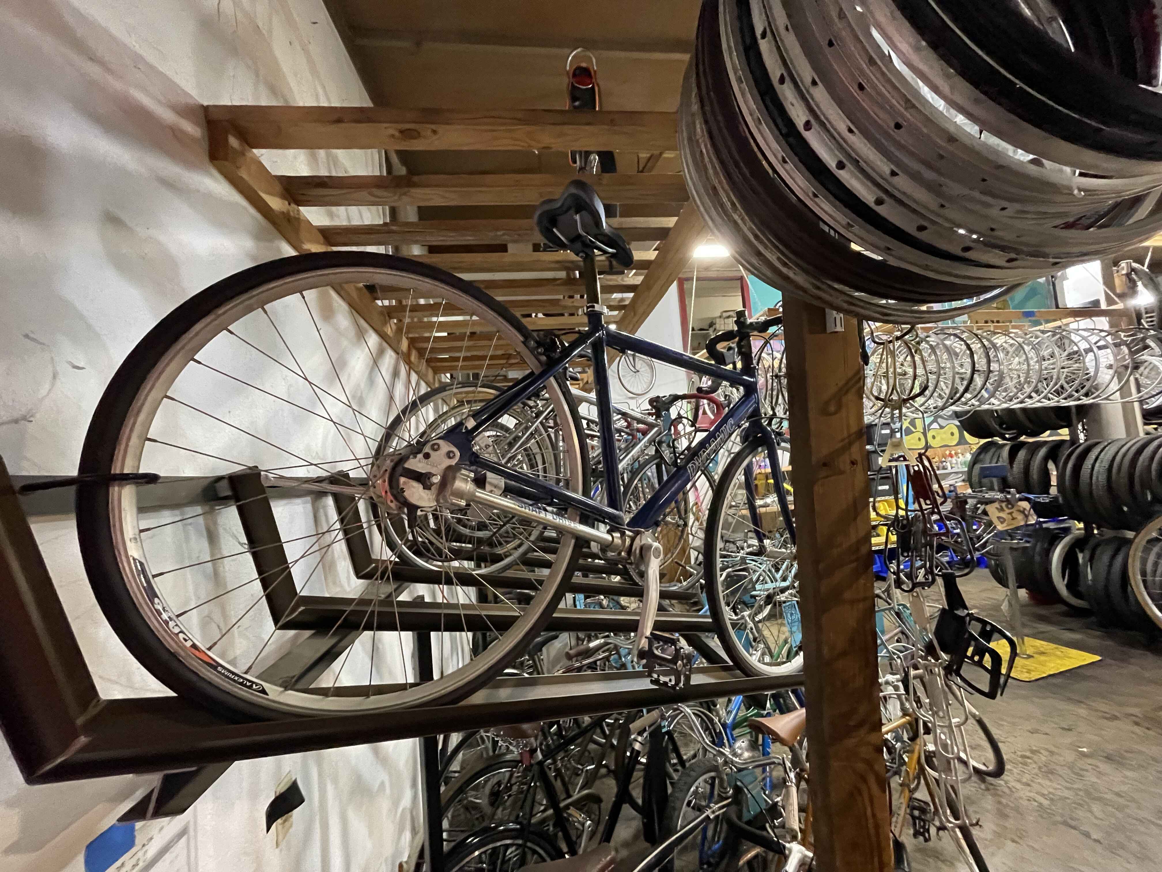 A 'Shaft Drive' bicycle- a rare sight for the Bike Kitchen